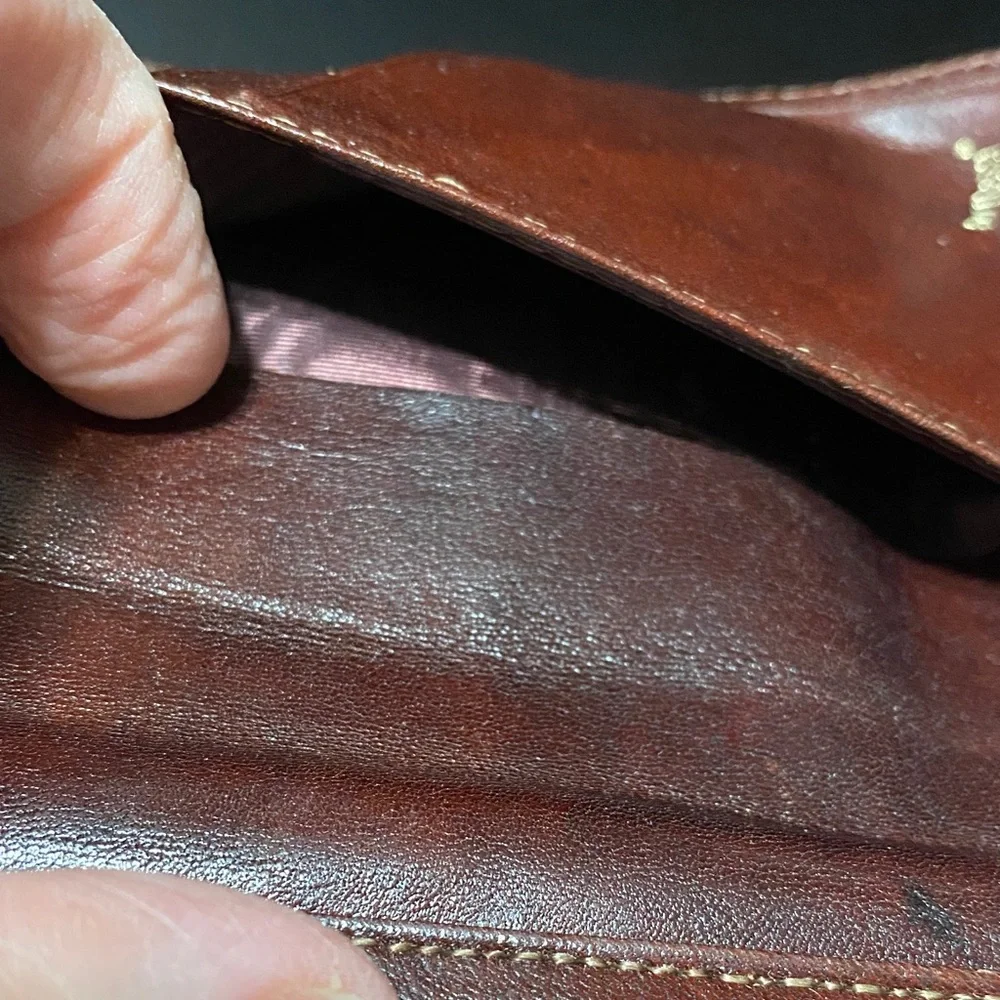 Vintage Bosca Brown full grain hide Leather Wallet